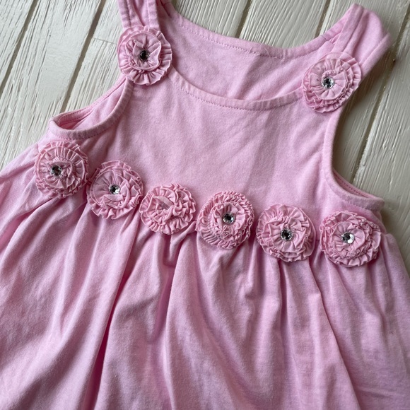 Pink Girls Tank with rhinestones Size 18 Months - Picture 5 of 6